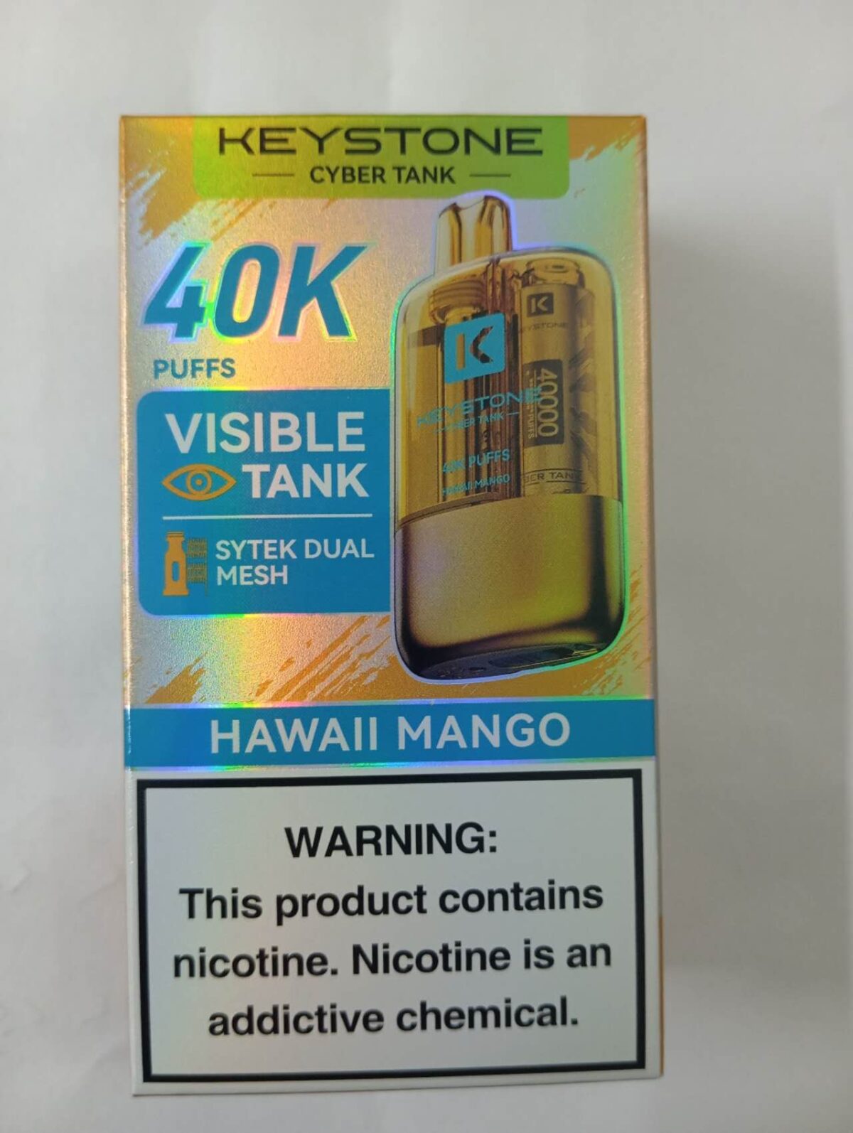 Keystone --cyber tank 40k puffs disposable--Hawaii Mango - Image 1